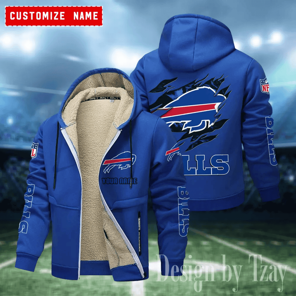 Buffalo Bills Hoodies Zip Velvet Coat ANZTZH069