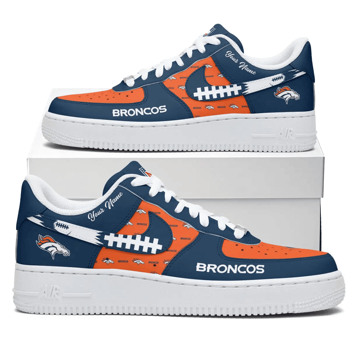 Denver Broncos Personalized AF1 Shoes 1408 BGAF1S570