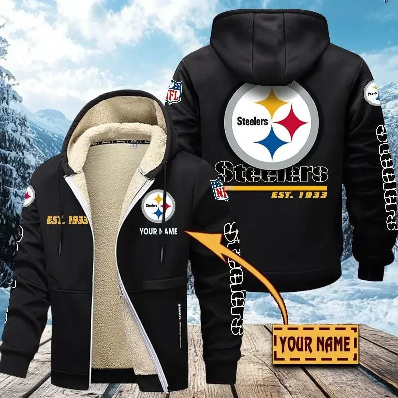 Pittsburgh Steelers | Zip Up Fur Coat ANZTZH142