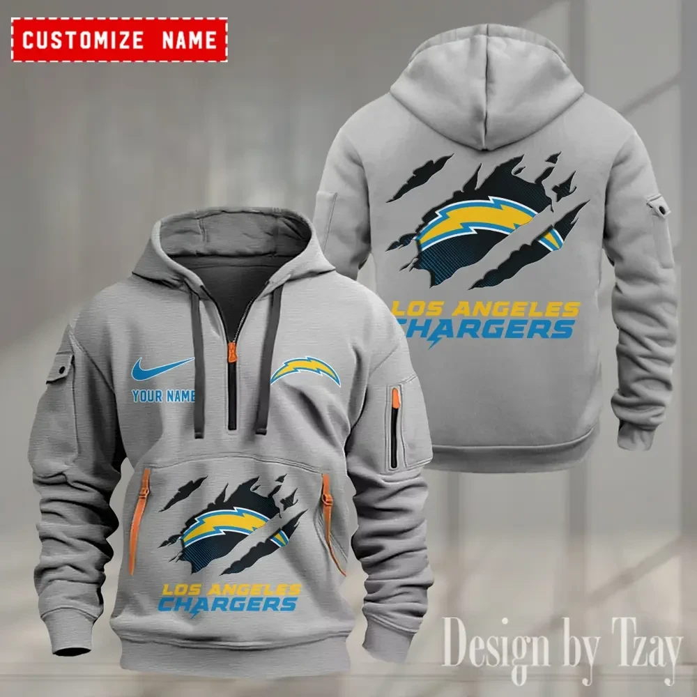 Los Angeles Chargers Heavy Fleece Pullover Hoodie AZHEAVYHD503