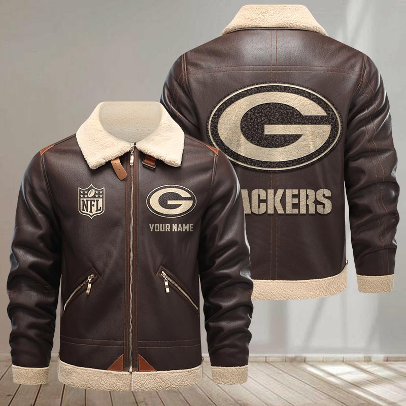 Green Bay Packers DMLK0401 Leather Jacket