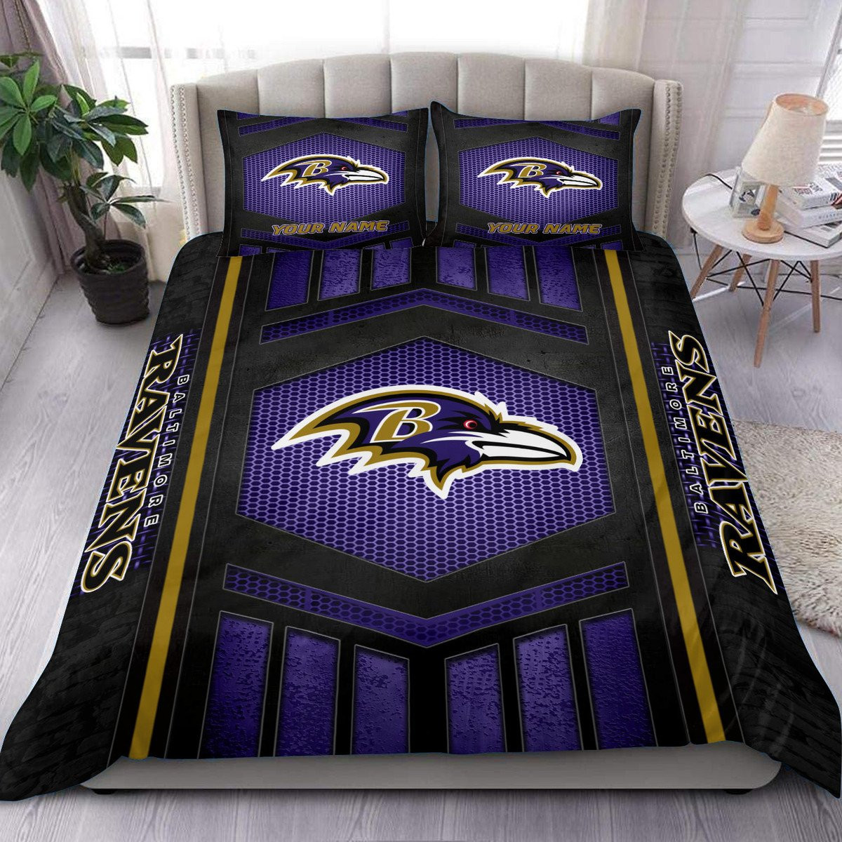 Baltimore Ravens Personalized Bedding Set Best Gift For Fan BGBED105