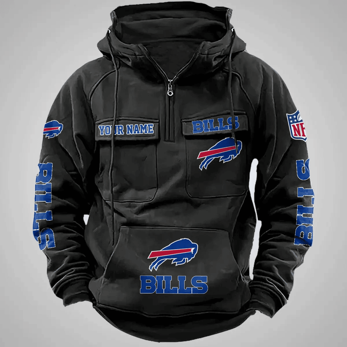 Buffalo Bills Vintage Men Hoodie AZVMHD096