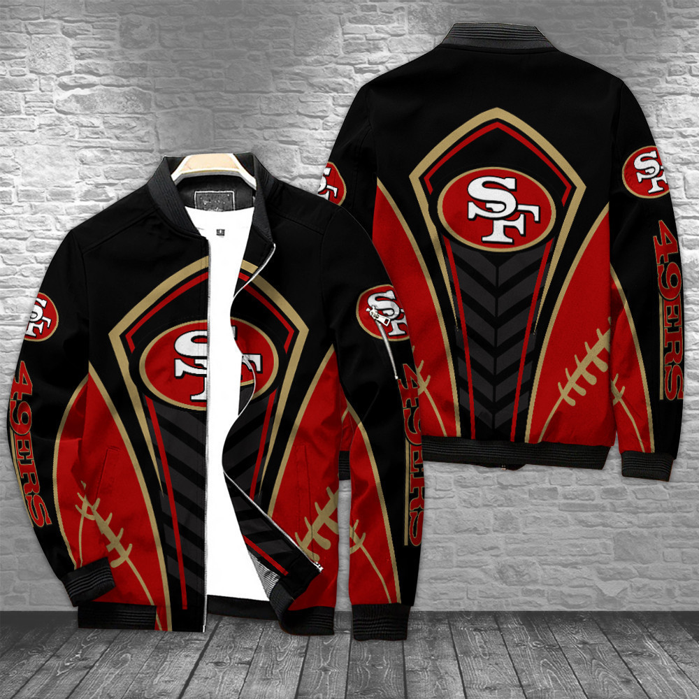 NFL San Francisco 49ers Bomber Jacket Nicegift 3BBO5D3