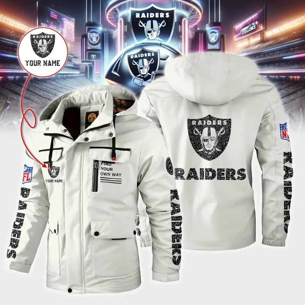 Las Vegas Raiders Personalized Winter Windbreaker Jacket ANZWWJ017