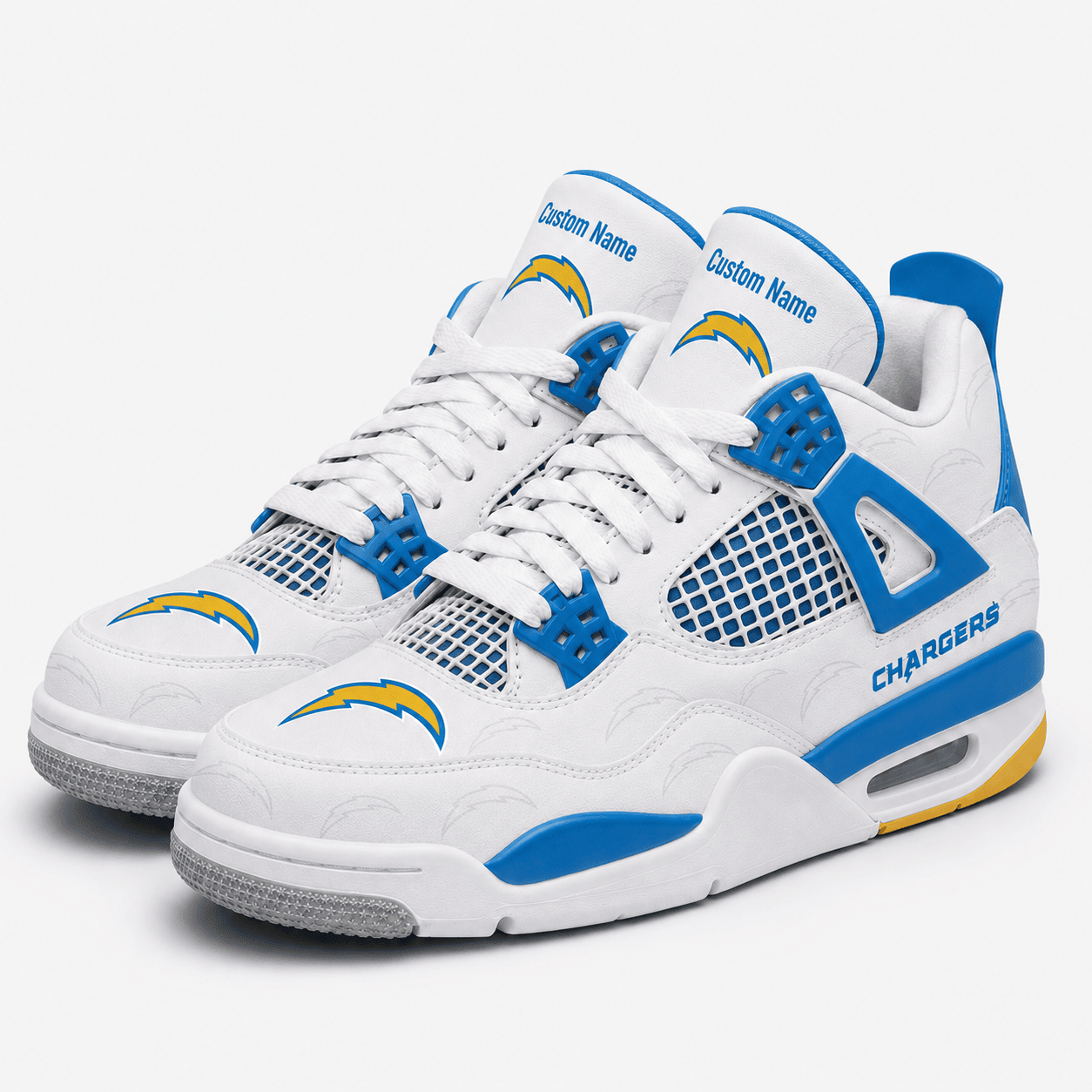 Los Angeles Chargers Personalized AJ4 Sneaker VA341