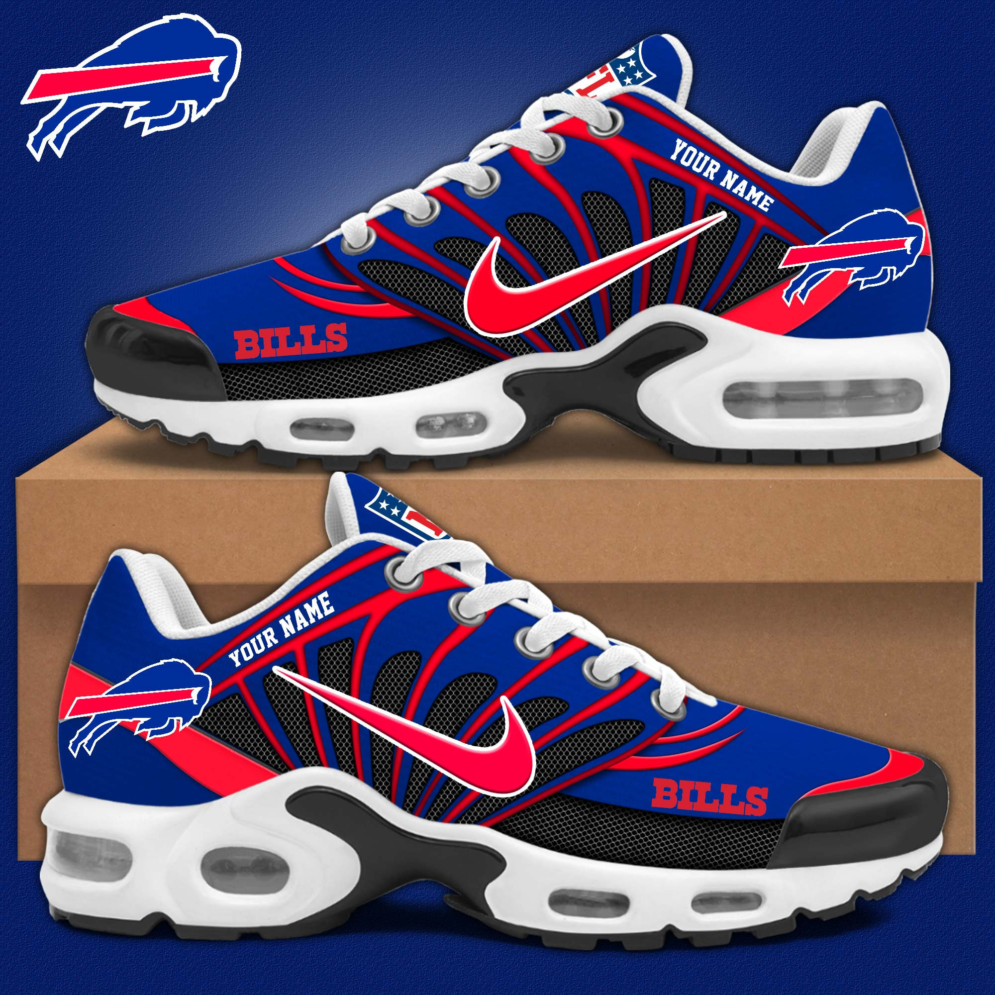 Buffalo Bills Personalized Plus Sneakers 0813 BGTN1289
