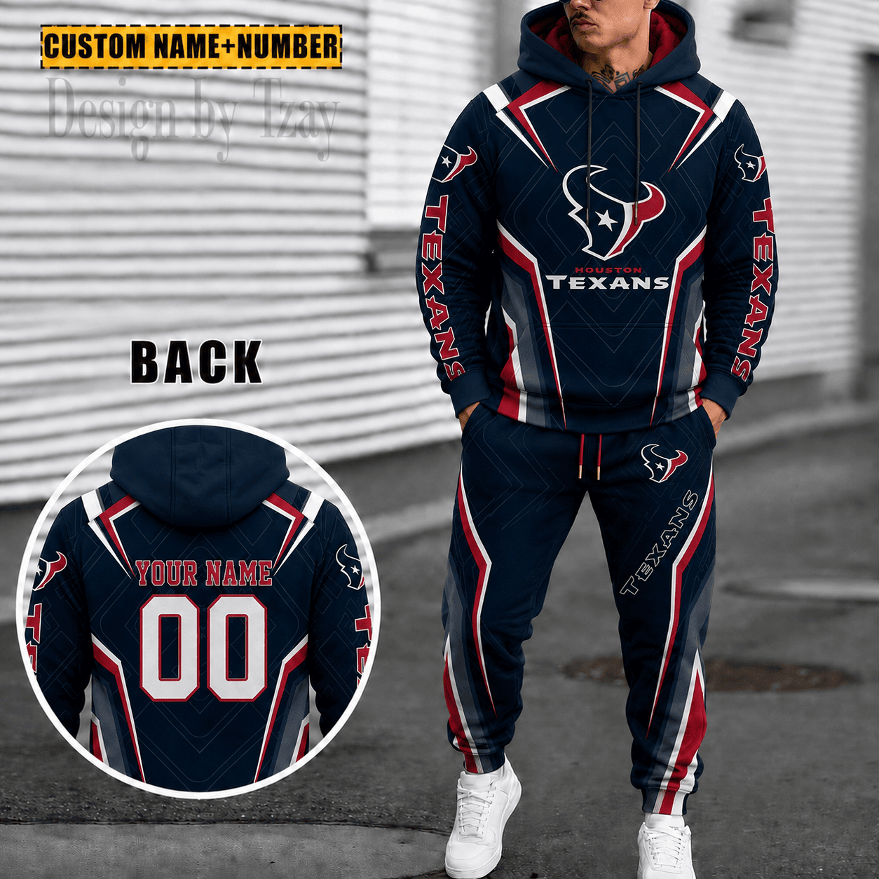 Houston Texans Personalized Combo Hoodie And Sweatpants Gift For Fan VA1093