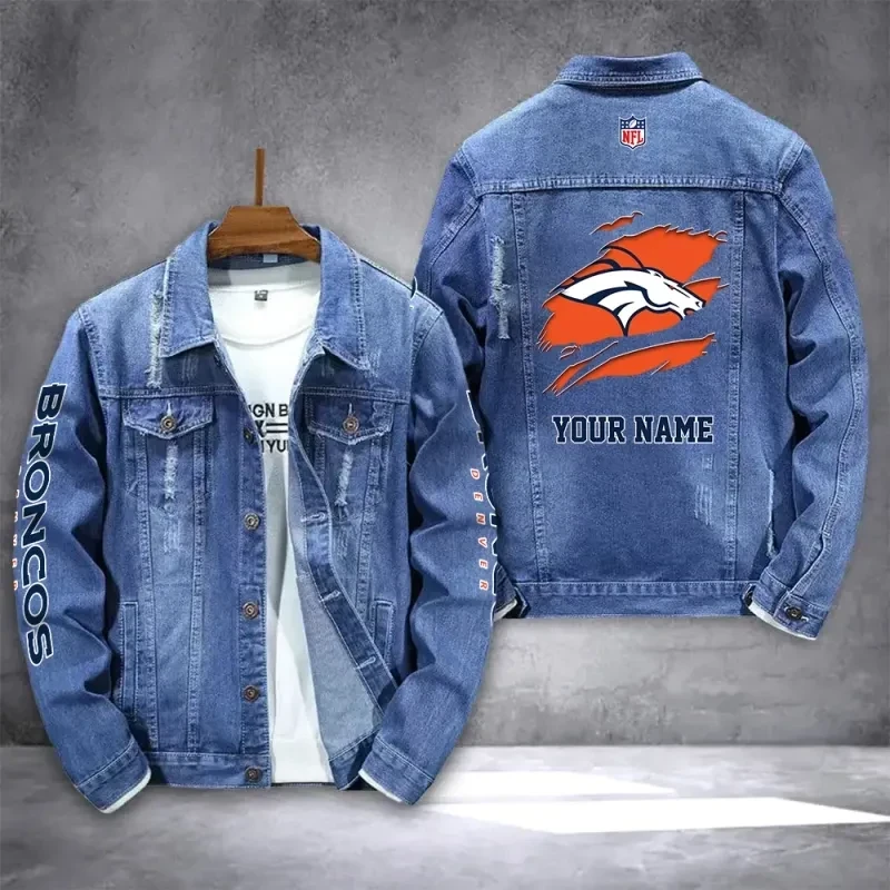Denver Broncos Personalized Premium Denim Jacket AZICOTADJ00006