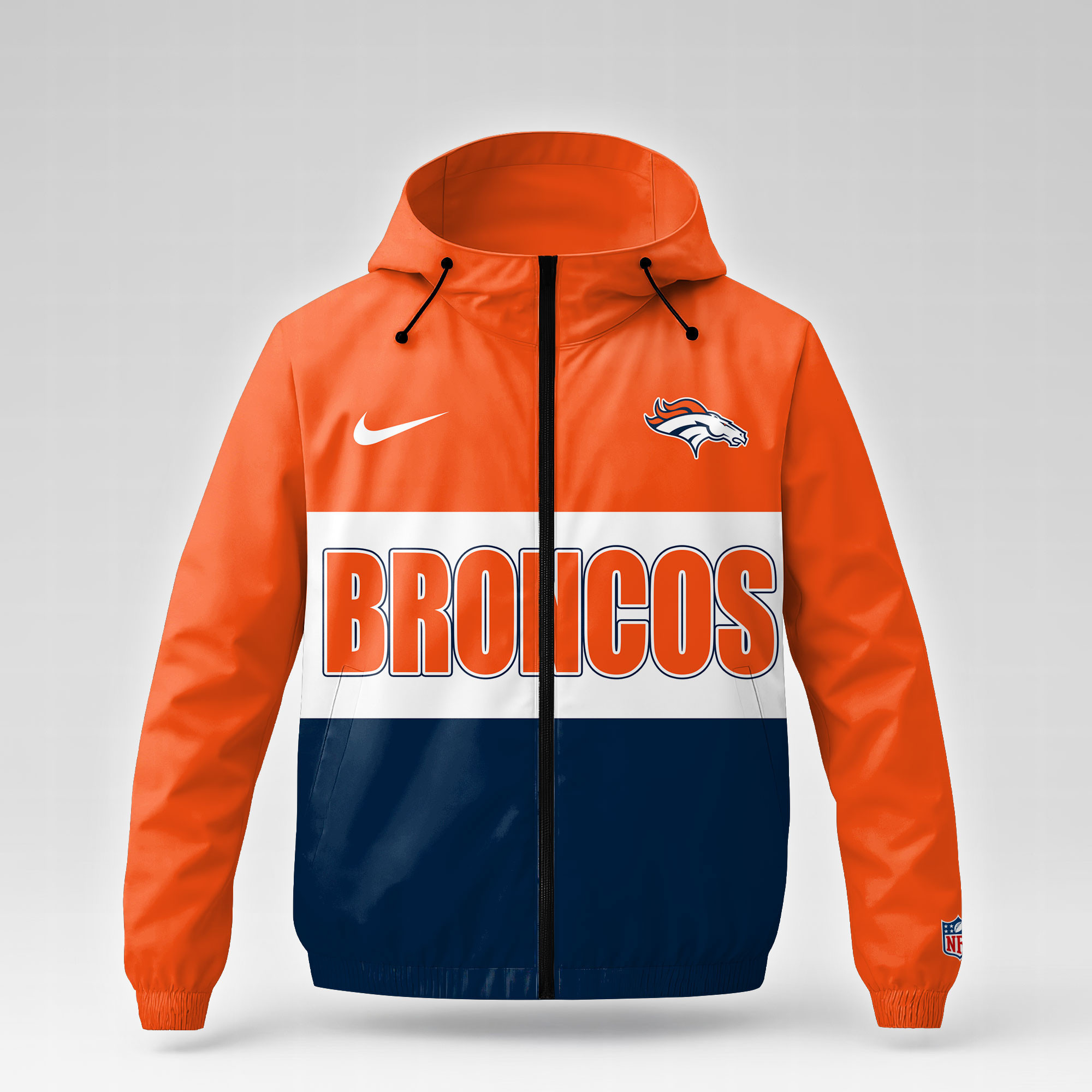 Denver Broncos | Premium NFL Strength Through Christ Windbreaker Jacket NTH1