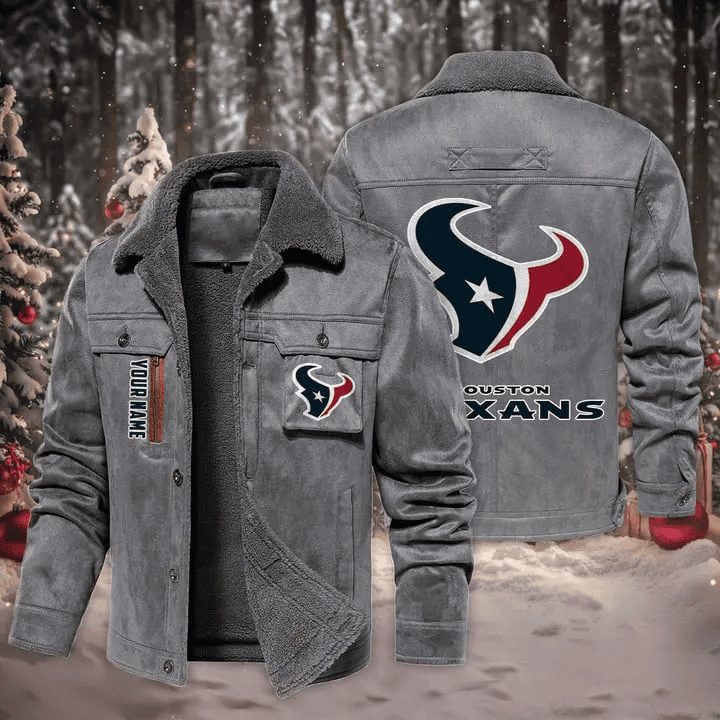 Houston Texans Fur Collar Winter Casual Jacket SPTFCWCJ012