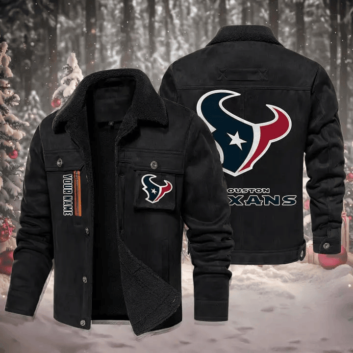 Houston Texans Fur Collar Winter Casual Jacket SPTFCWCJ012