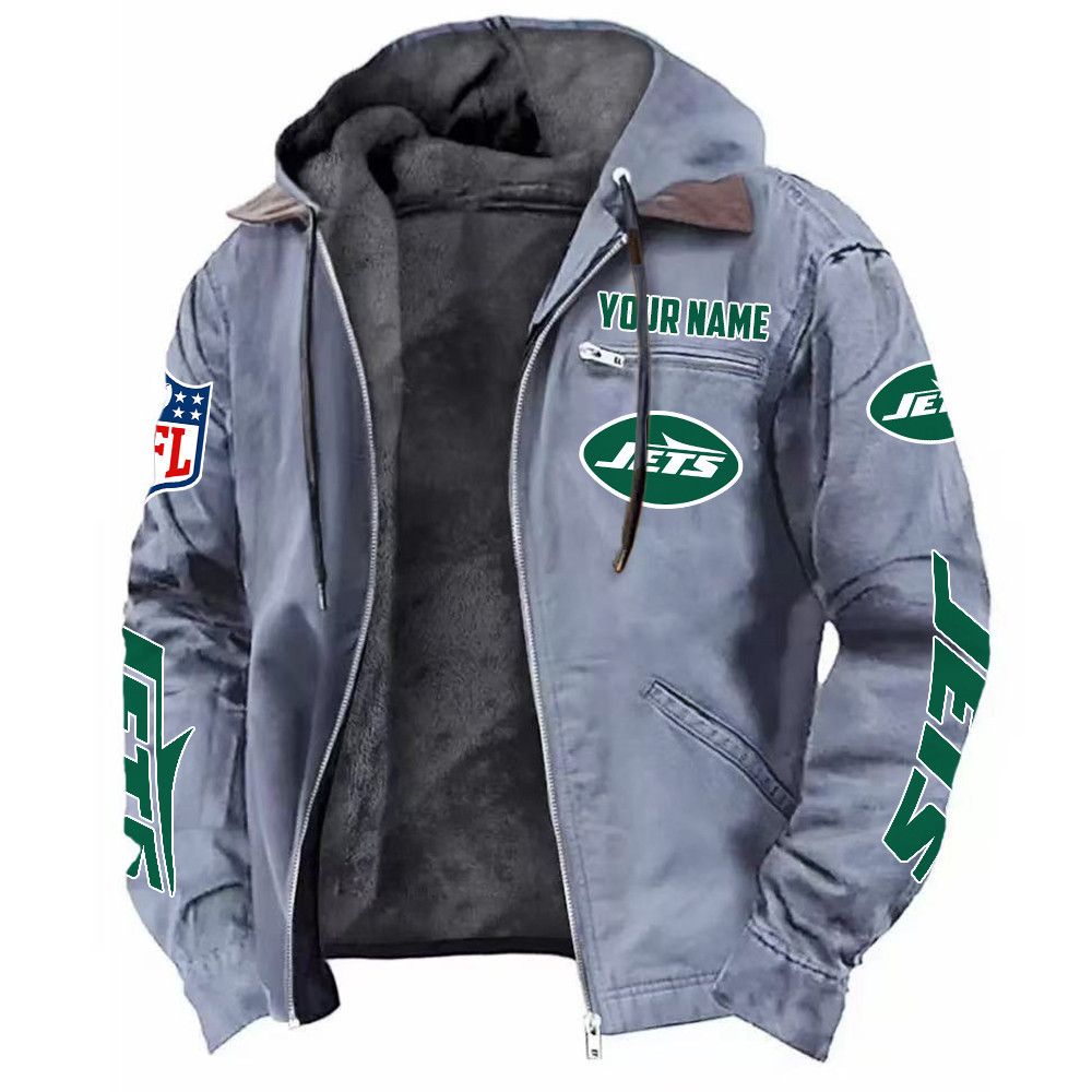 New York Jets DMJK0025 Hooded Cardigan Jacket