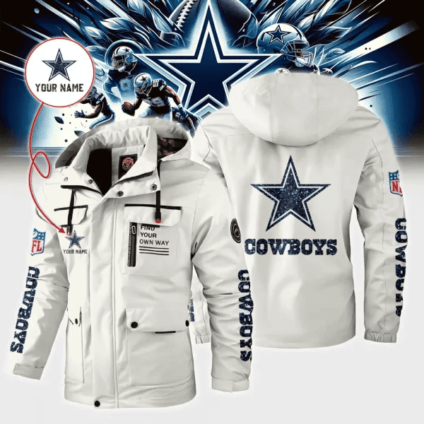 Dallas Cowboys Personalized Winter Windbreaker Jacket ANZWWJ009