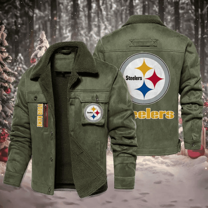 Pittsburgh Steelers Fur Collar Winter Casual Jacket SPTFCWCJ026