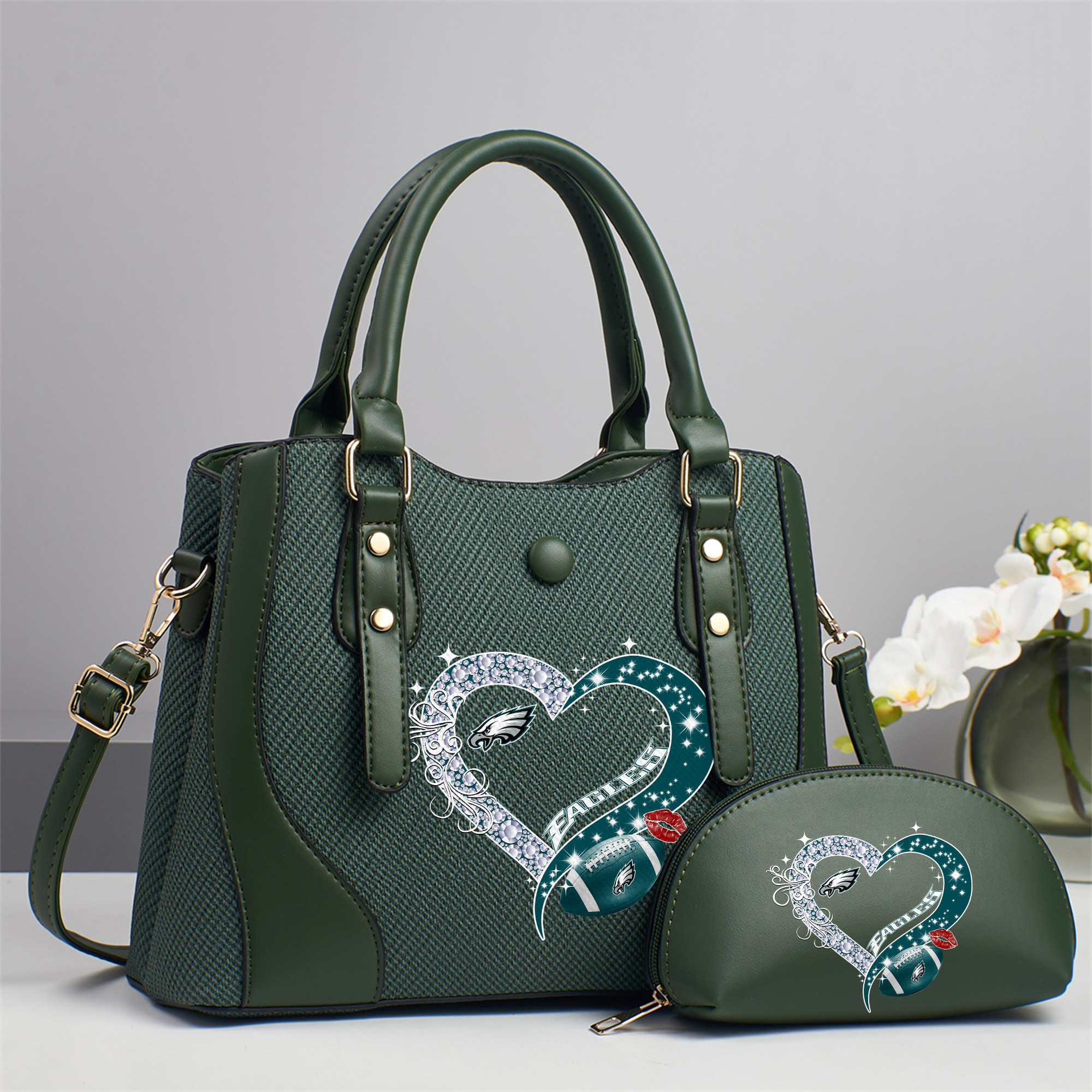 Emerald Tote — Free Wristlet Included Philadelphia Eagles PUHA026