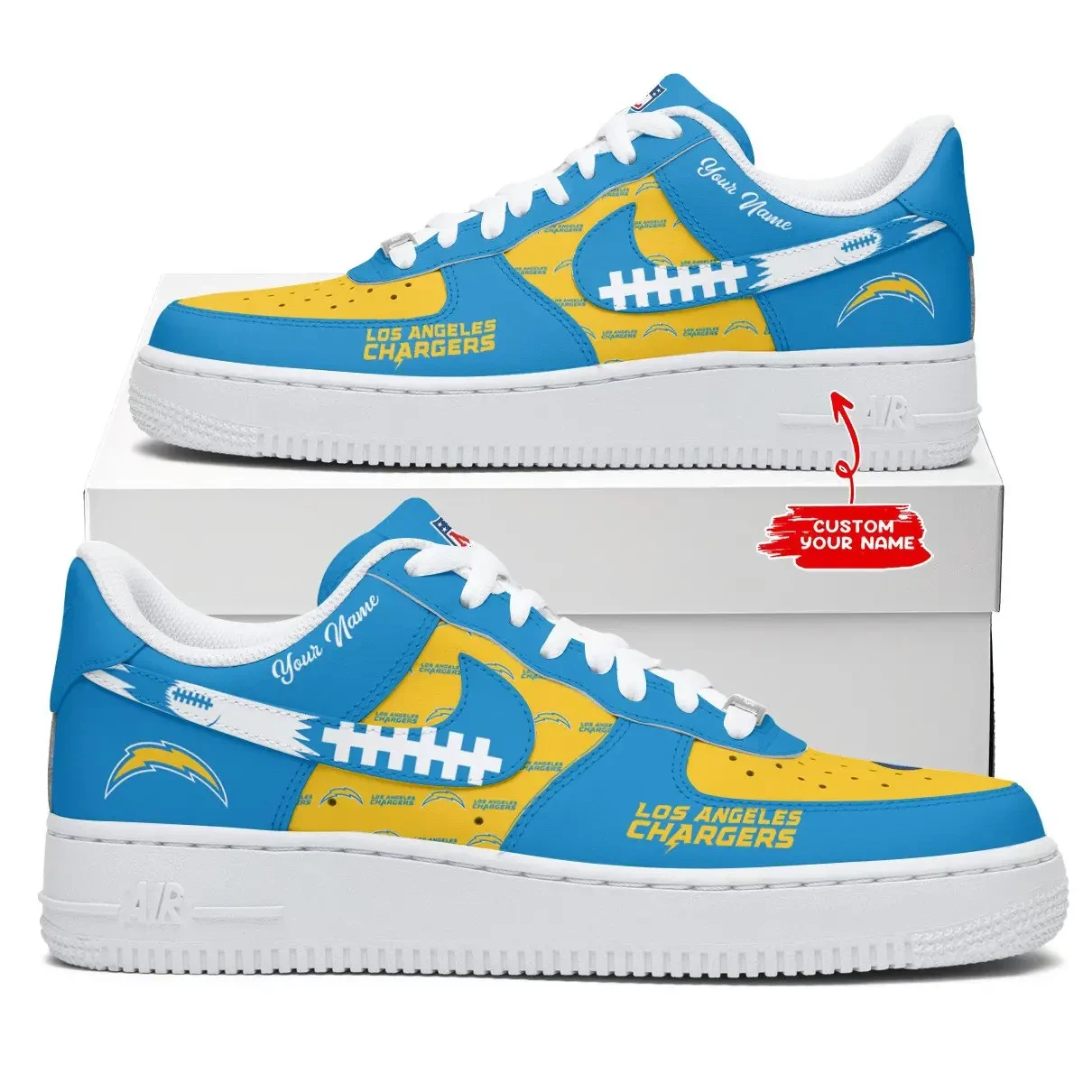 Los Angeles Chargers Personalized AF1 Shoes 1408 BGAF1S578