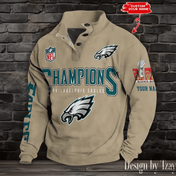 Philadelphia Eagles Double Stand Collar Sport Hoodies S9DBSCH1372