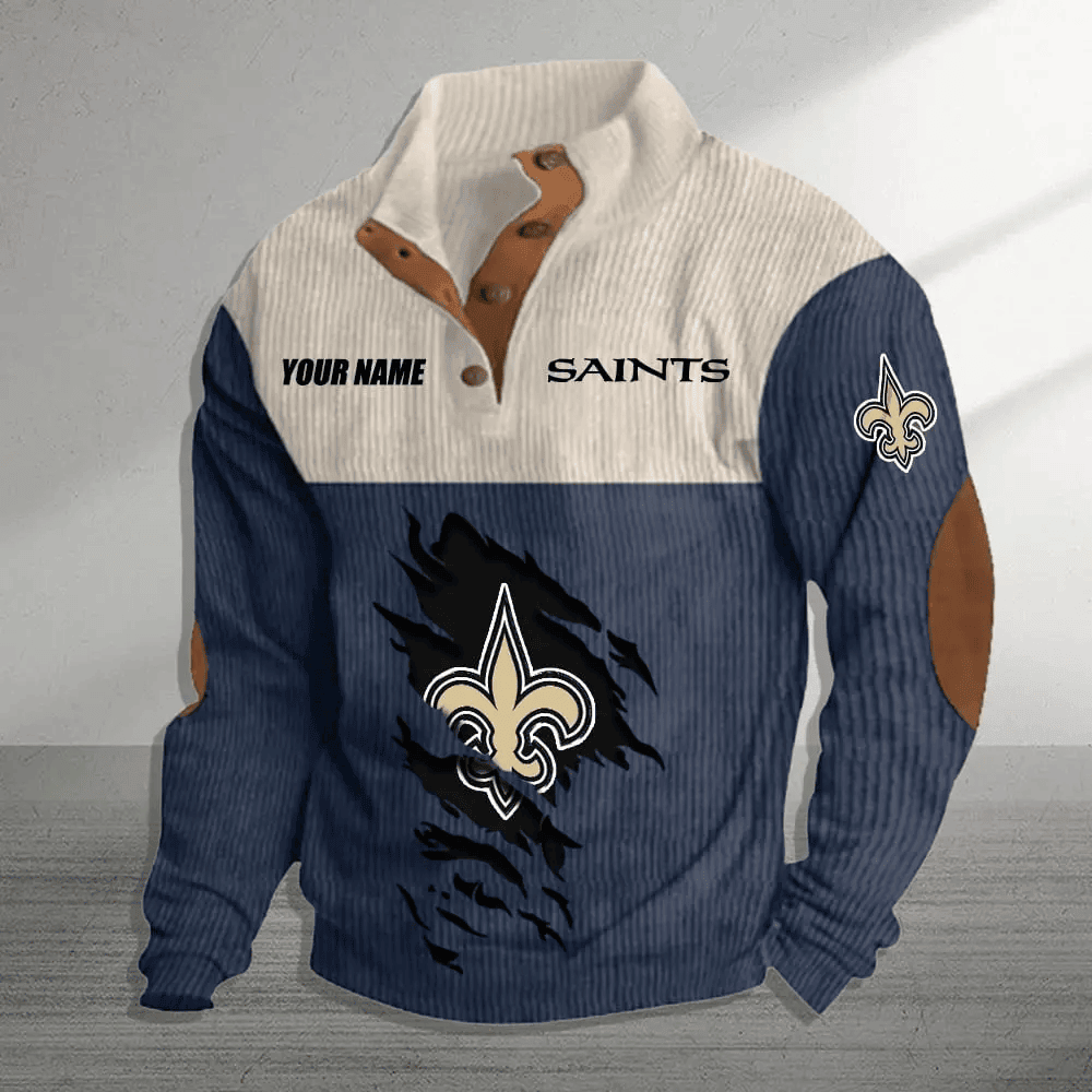 New Orleans Saints Premium Personalized Game-Day Pullover S9DBSCH151