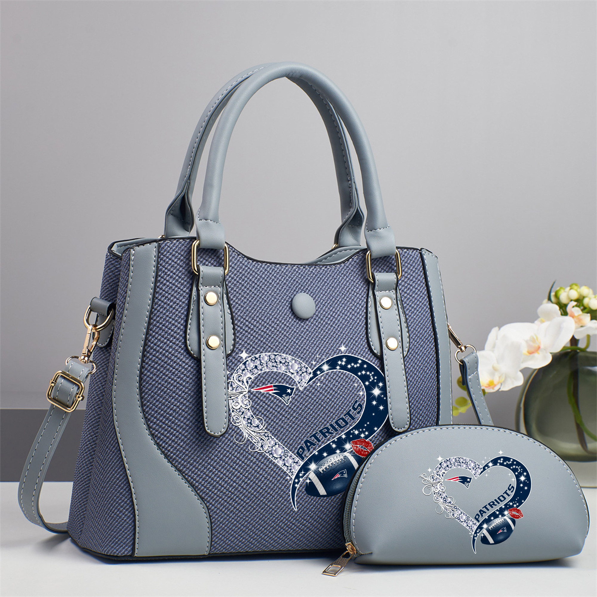 Emerald Tote — Free Wristlet Included New England Patriots PUHA022