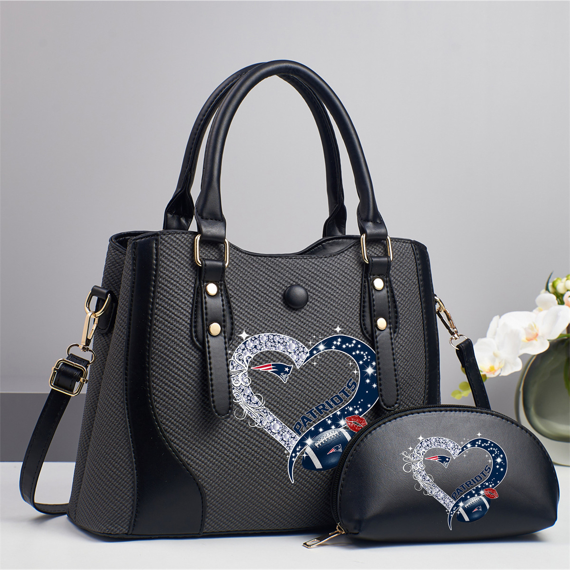 Emerald Tote — Free Wristlet Included New England Patriots PUHA022