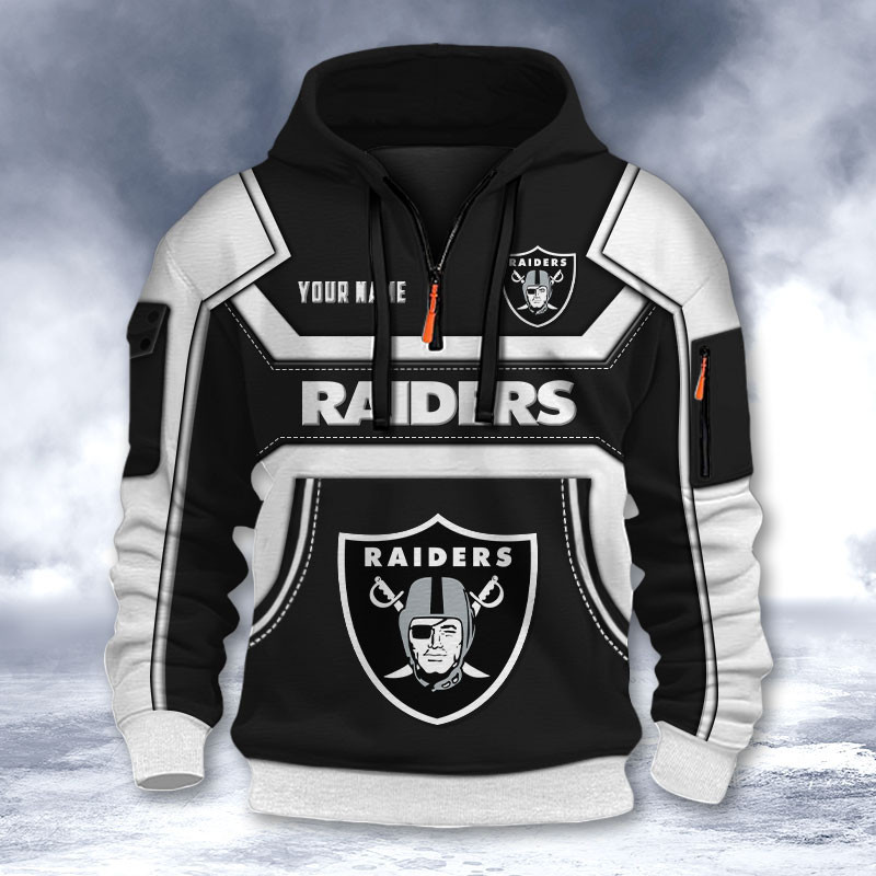 Las Vegas Raiders DMHT2636 3D Half-zip Hoodie
