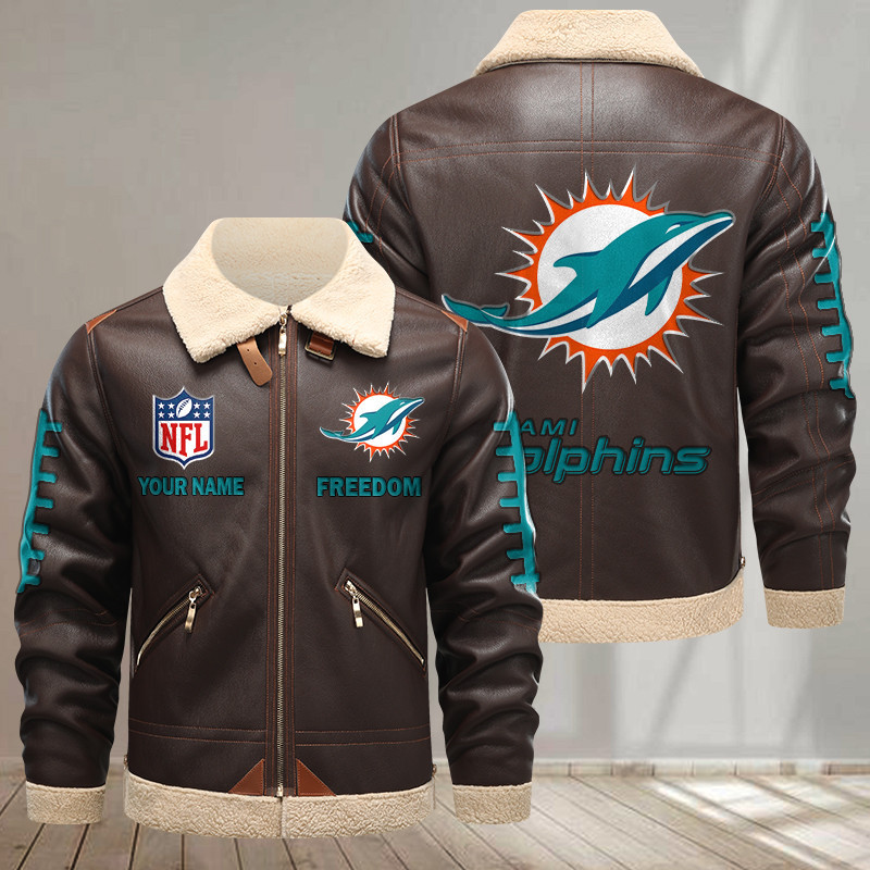 Miami Dolphins DMLK1147 Leather Jacket – Premium & Ultra-Thick Leather Jacket