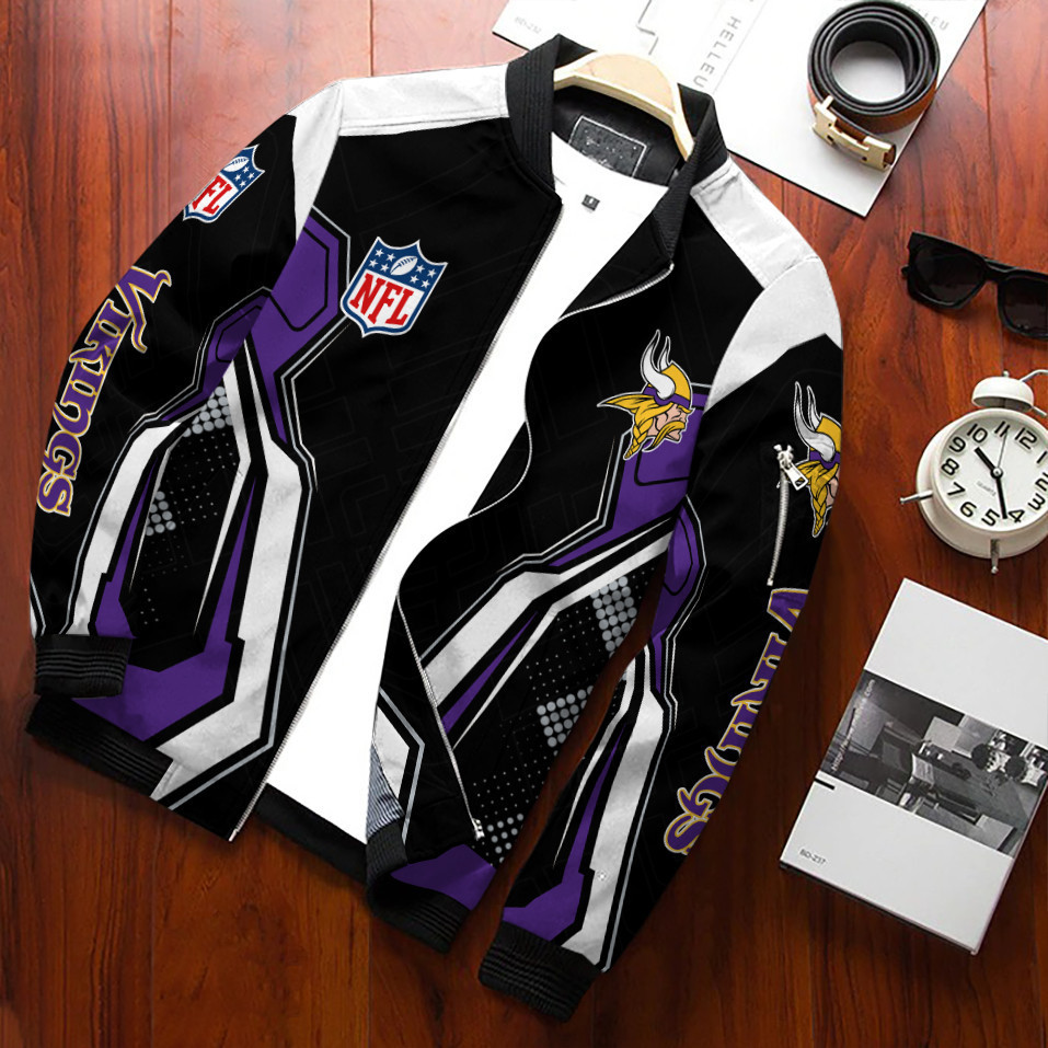 Minnesota Vikings Personalized Bomber Jacket BGBBJ966
