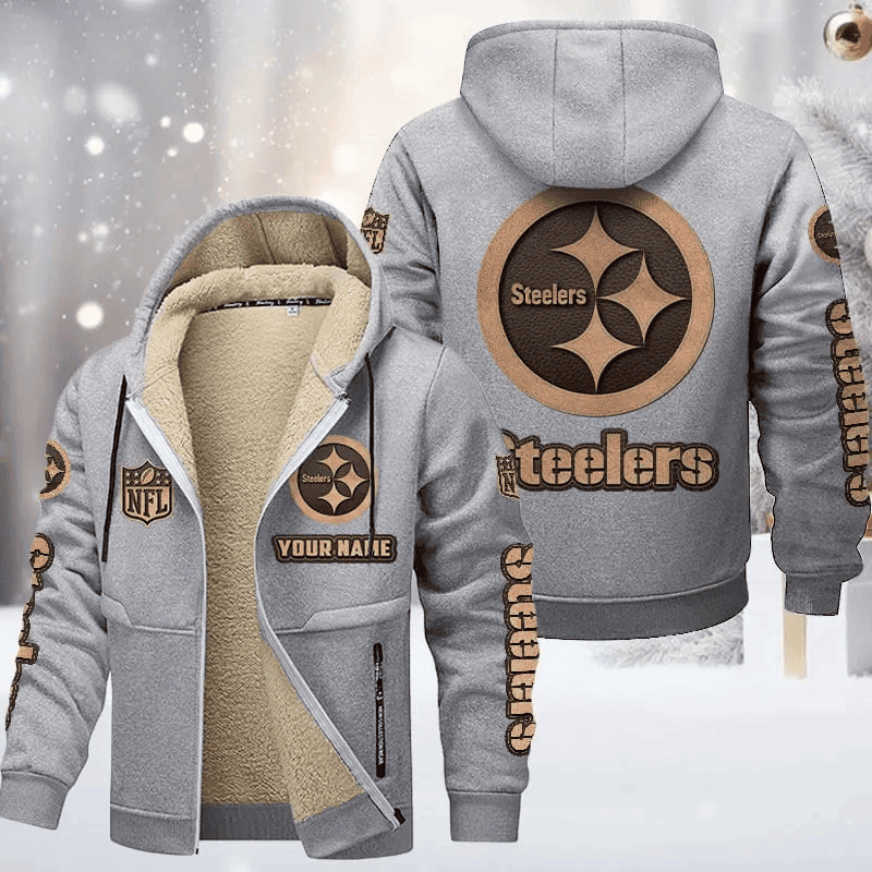 Pittsburgh Steelers DMTZ0864 Premium Sherpa-Lined Winter Hoodie – Personalized Edition