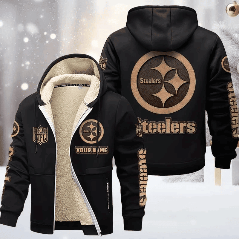 Pittsburgh Steelers DMTZ0864 Premium Sherpa-Lined Winter Hoodie – Personalized Edition
