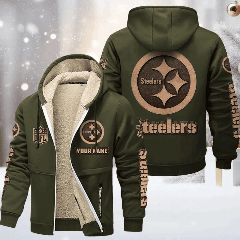 Pittsburgh Steelers DMTZ0864 Premium Sherpa-Lined Winter Hoodie – Personalized Edition