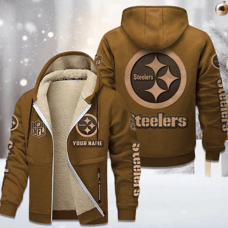 Pittsburgh Steelers DMTZ0864 Premium Sherpa-Lined Winter Hoodie – Personalized Edition