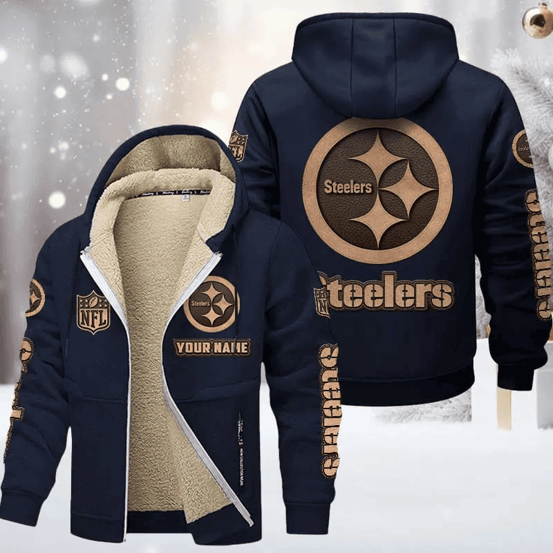 Pittsburgh Steelers DMTZ0864 Premium Sherpa-Lined Winter Hoodie – Personalized Edition