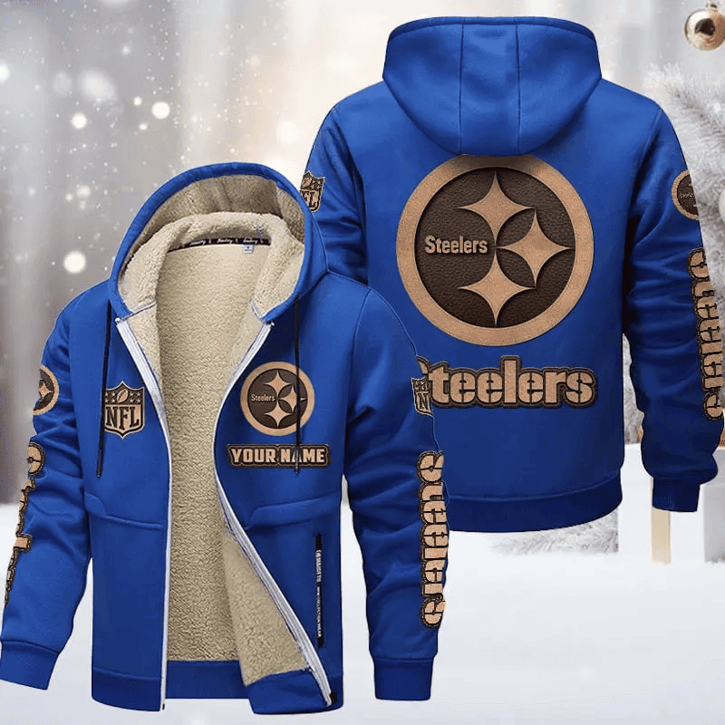Pittsburgh Steelers DMTZ0864 Premium Sherpa-Lined Winter Hoodie – Personalized Edition