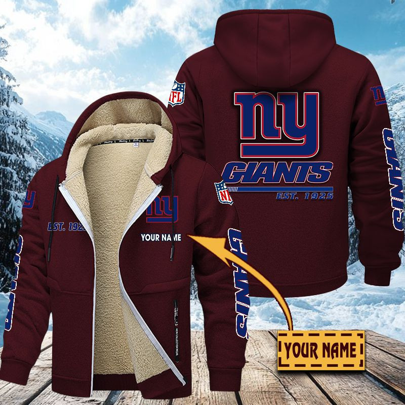 New York Giants Premium Sherpa-Lined Winter Hoodie – Personalized Edition VITZC093