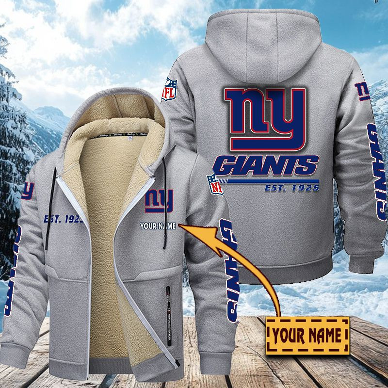 New York Giants Premium Sherpa-Lined Winter Hoodie – Personalized Edition VITZC093