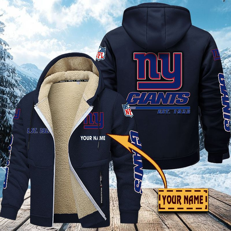 New York Giants Premium Sherpa-Lined Winter Hoodie – Personalized Edition VITZC093