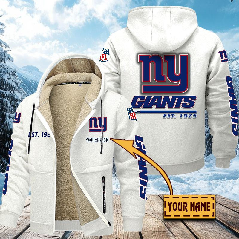 New York Giants Premium Sherpa-Lined Winter Hoodie – Personalized Edition VITZC093