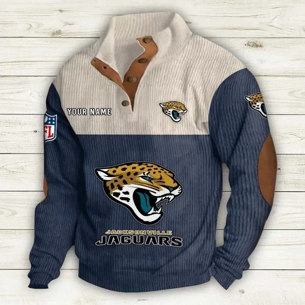 Jacksonville Jaguars S9DBSCH650 Premium Stand-Collar Game-Day Pullover - Engineered Warmth & Personalized Name