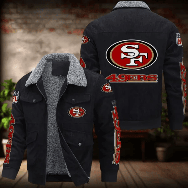 San Francisco 49ers Men's Thickened Corduroy Jacket ANANZTCJ028