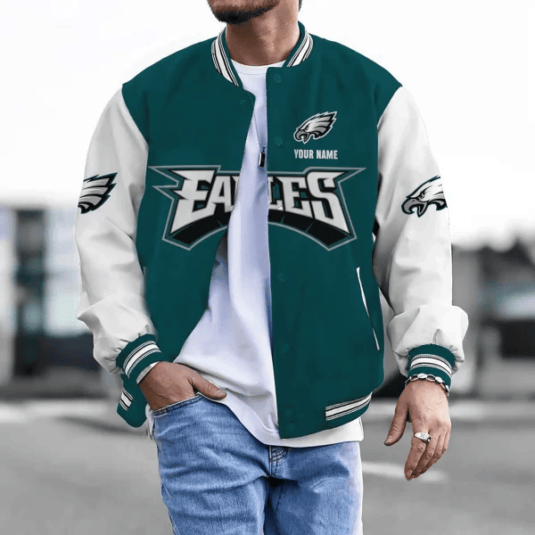 Philadelphia Eagles Personalized New Baseball Jacket Gifts For Fan SPTBBJACKET026
