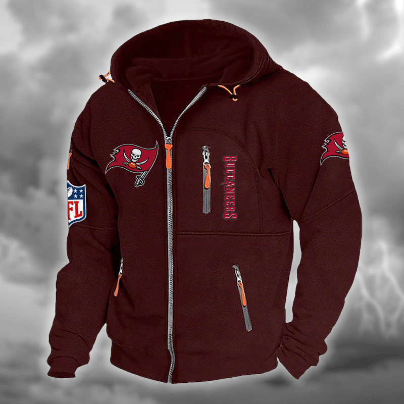 Tampa Bay Buccaneers DMCD0681 Hooded Cardigan Jacket