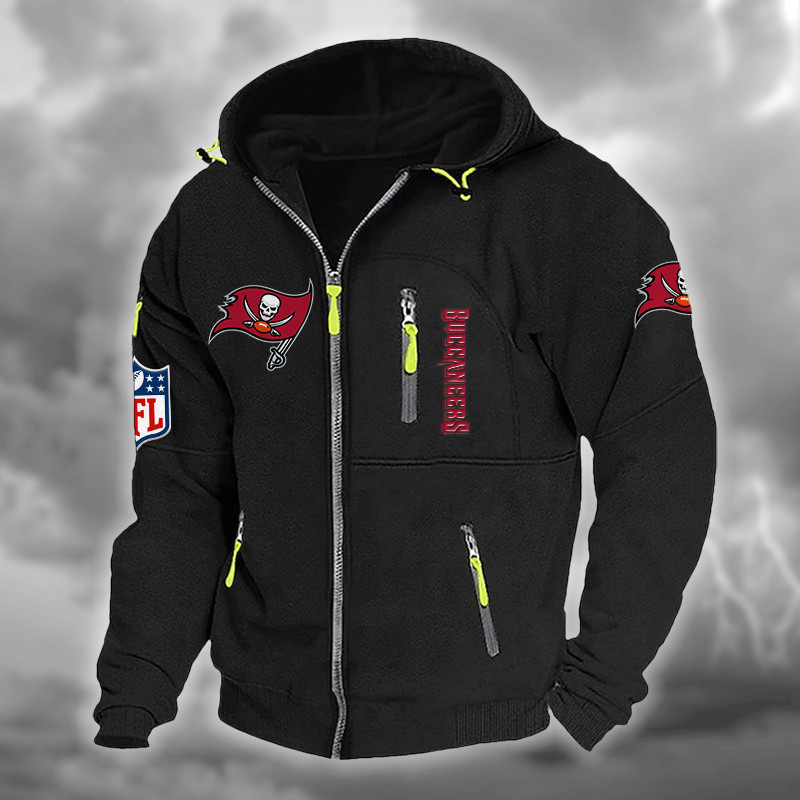 Tampa Bay Buccaneers DMCD0681 Hooded Cardigan Jacket