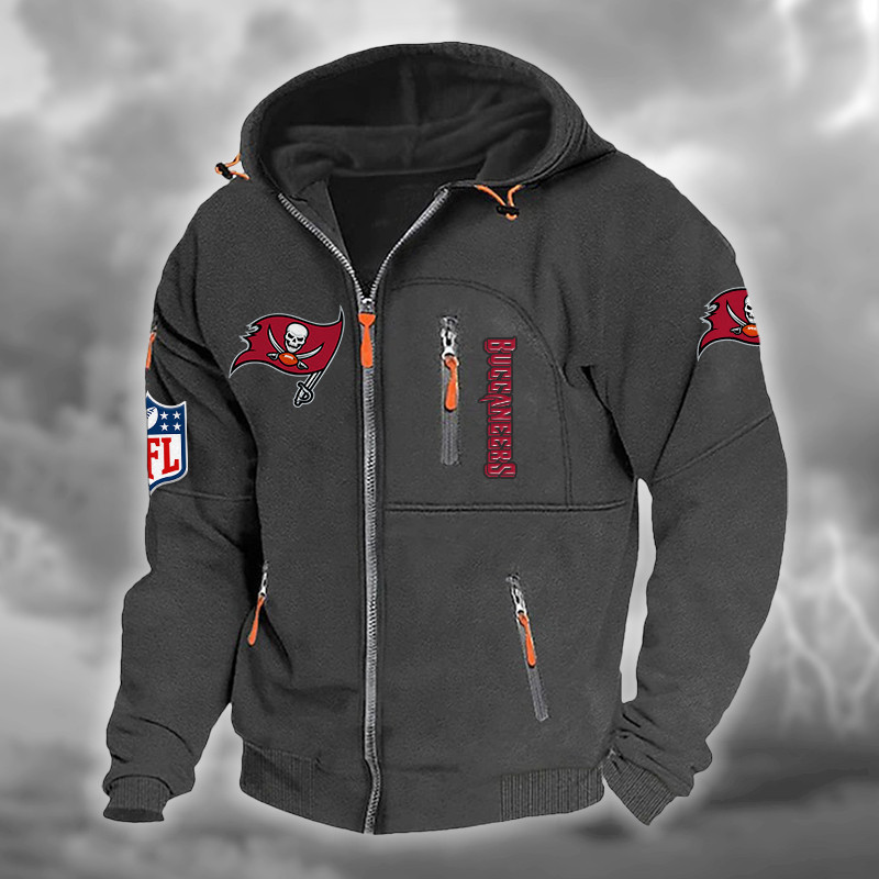 Tampa Bay Buccaneers DMCD0681 Hooded Cardigan Jacket