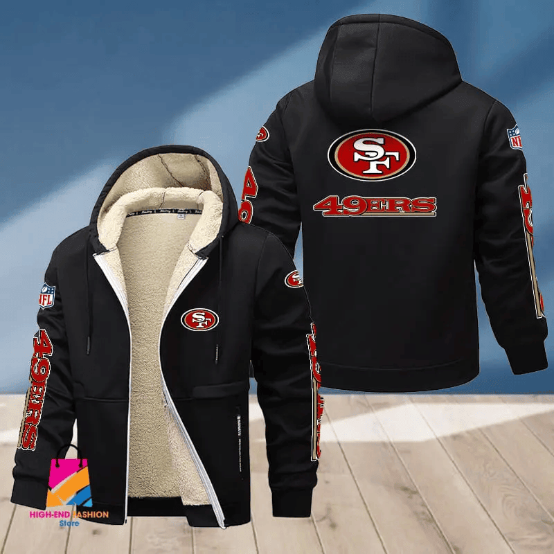 San Francisco 49ers Multicolor Premium Thick Zip-Up Hoodie ANZTZH028