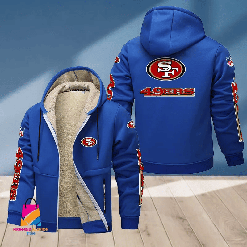 San Francisco 49ers Multicolor Premium Thick Zip-Up Hoodie ANZTZH028