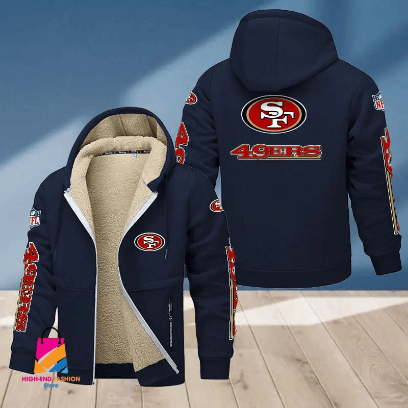 San Francisco 49ers Multicolor Premium Thick Zip-Up Hoodie ANZTZH028