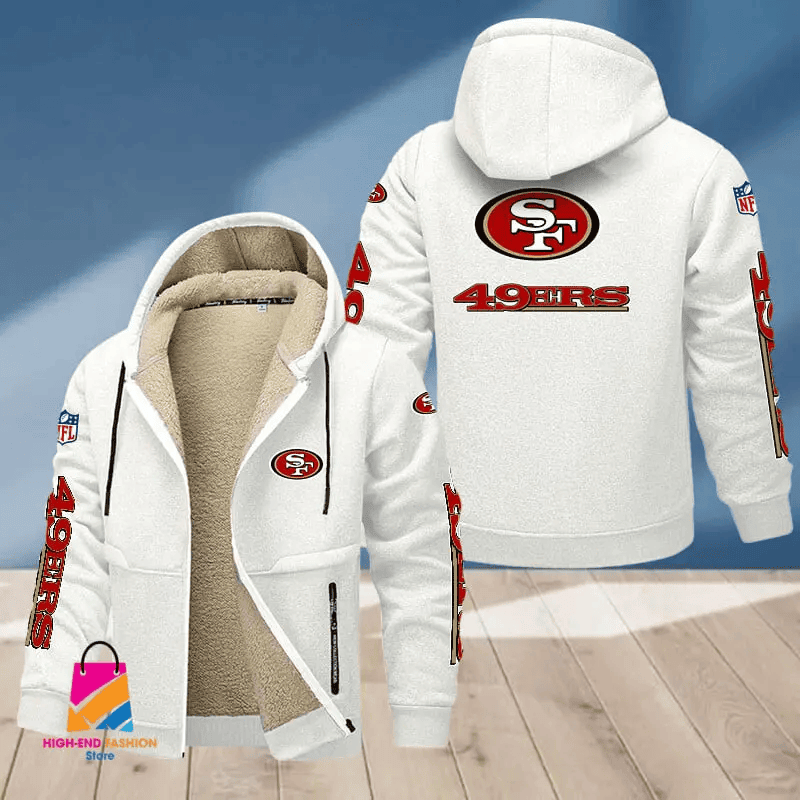 San Francisco 49ers Multicolor Premium Thick Zip-Up Hoodie ANZTZH028
