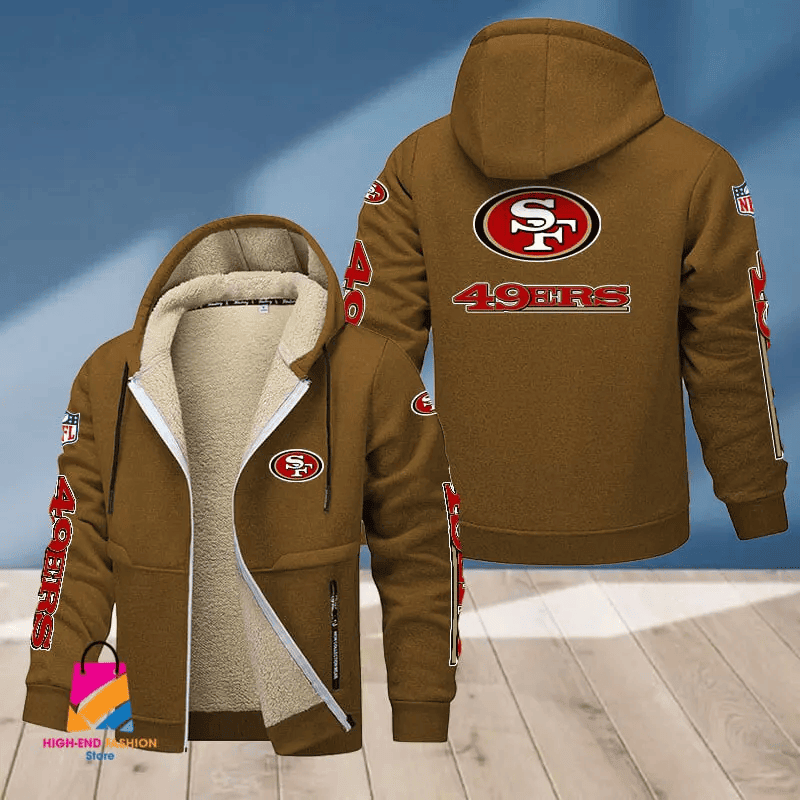 San Francisco 49ers Multicolor Premium Thick Zip-Up Hoodie ANZTZH028