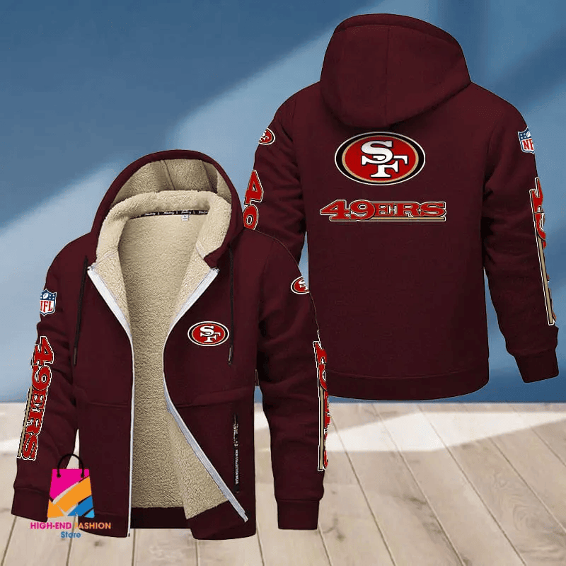 San Francisco 49ers Multicolor Premium Thick Zip-Up Hoodie ANZTZH028